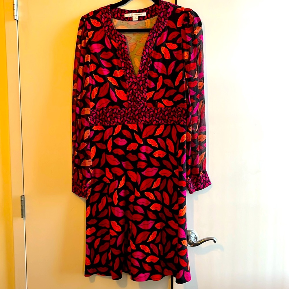 DVF Lip Printed Dress